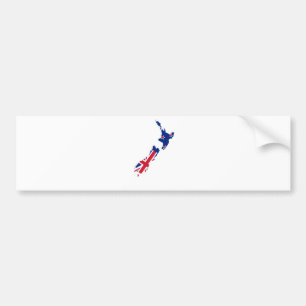 Pegatina Para Coche Mapa de la bandera de Nueva Zelanda del mismo