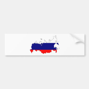 Pegatina Para Coche Mapa de la bandera de Rusia