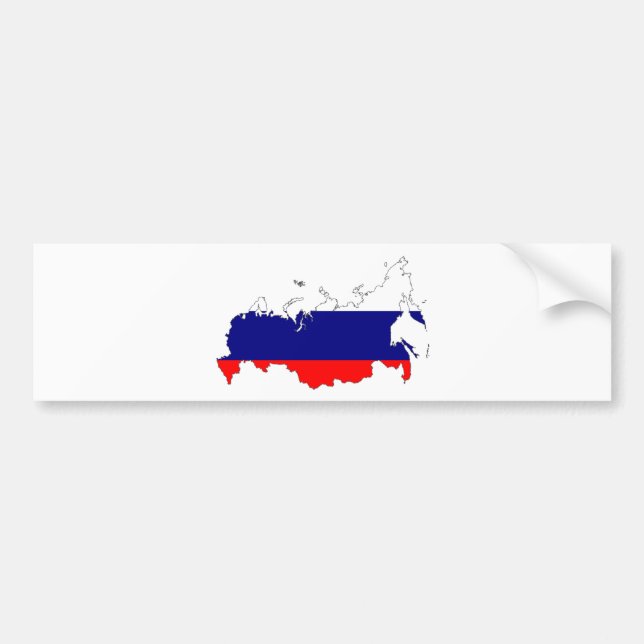 Pegatina Para Coche Mapa de la bandera de Rusia (Frente)