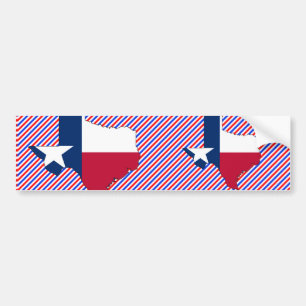 Pegatina Para Coche Mapa de la bandera de Tejas
