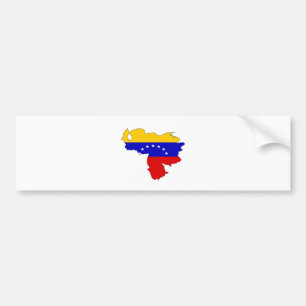 Pegatina Para Coche Mapa de la bandera de Venezuela del mismo tamaño