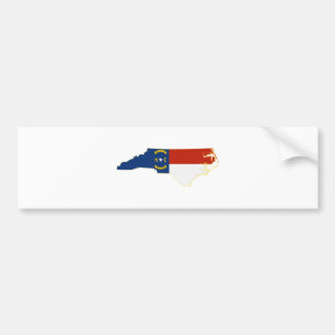 Pegatina Para Coche Mapa de la bandera del estado de Carolina del