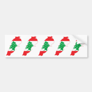 Pegatina Para Coche Mapa de la bandera del Líbano