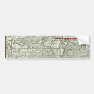 Pegatina Para Coche Mapa del mundo antiguo - mediados de 1500's -
