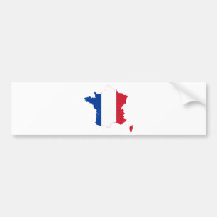 Pegatina Para Coche Mapa franco de la bandera de Francia