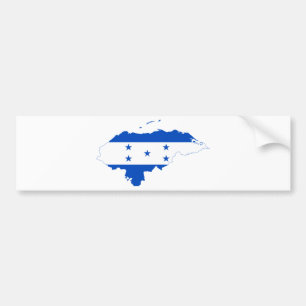 Pegatina Para Coche Mapa HN de la bandera de Honduras