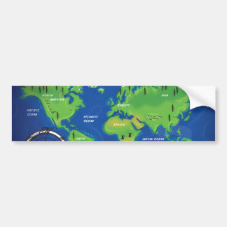 Pegatina Para Coche Mapa mundial