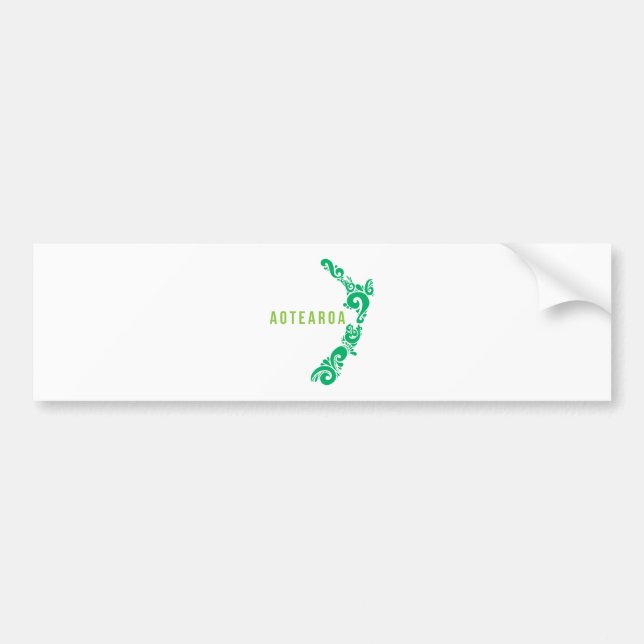 Pegatina Para Coche Mapa neozelandés Aotearoa Nueva Zelanda Gift Idea (Frente)