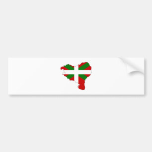 Pegatina Para Coche Mapa vasco de la bandera del mismo tamaño