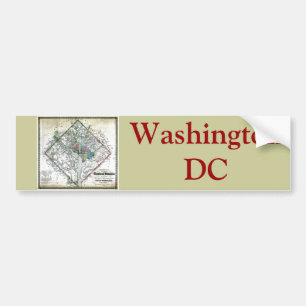 Pegatina Para Coche Mapa viejo 1862 del distrito de Columbia de