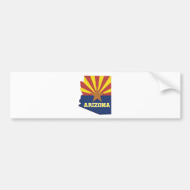 Pegatina Para Coche Mapa y bandera del estado de Arizona