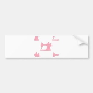 Pegatina Para Coche máquina de coser rosa