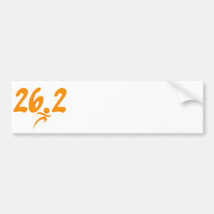 Pegatina Para Coche Maratón del naranja 26,2