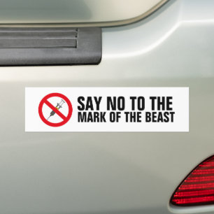 PEGATINA PARA COCHE MARCA ANTI-VAX DE LA BESTIA - CRISTIANO