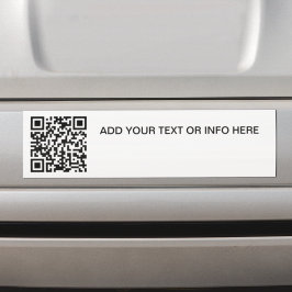 Pegatina Para Coche Marca de código QR en blanco y negro para profesio