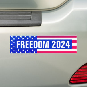 Pegatina Para Coche Marcador de parachoques de Freedom 2024 (bandera)