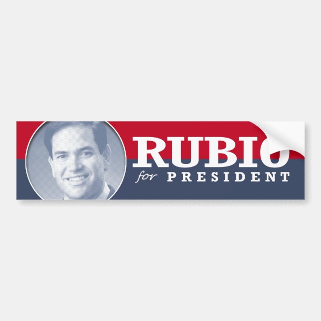 PEGATINA PARA COCHE MARCO RUBIO 2016 (Frente)