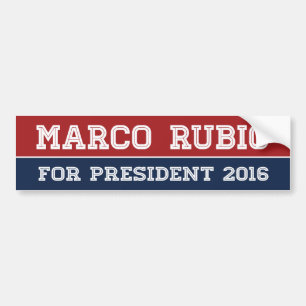 Pegatina Para Coche Marco Rubio para el presidente 2016 línea