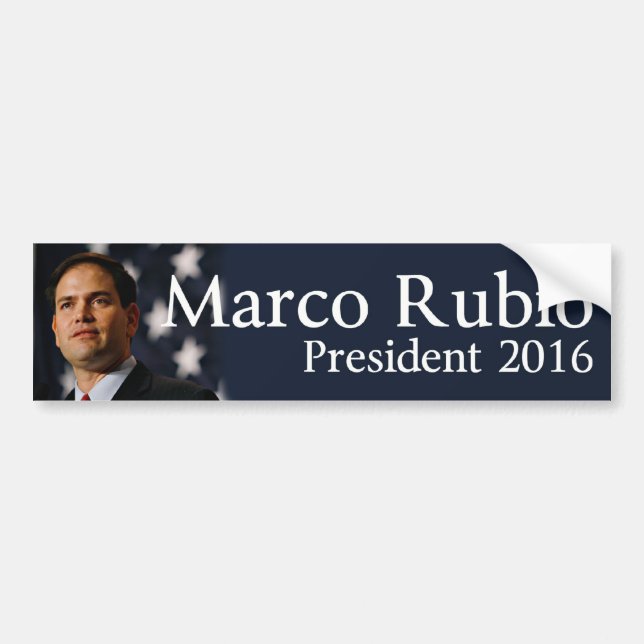 Pegatina Para Coche Marco Rubio para la presidencia 2016 (Frente)