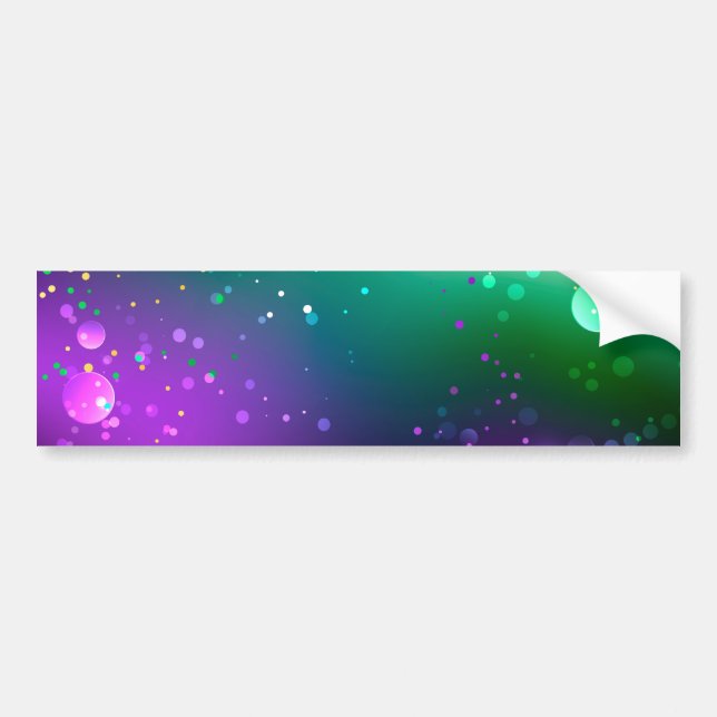 Pegatina Para Coche Mardi Gras Festive Purple Background (Frente)