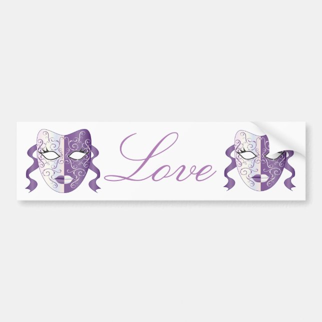 Pegatina Para Coche Mardi Gras Mask Thunder_Cove (Frente)