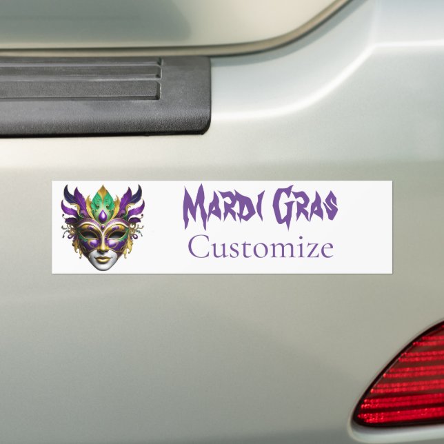 Pegatina Para Coche Mardi Gras Mask Thunder_Cove (en coche)