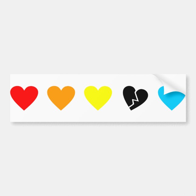 Pegatina Para Coche marginado de amor (Frente)