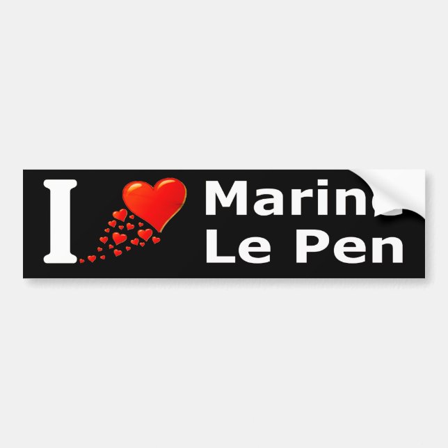 Pegatina Para Coche Marine Le Pen 2017 (Frente)