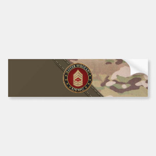 Pegatina Para Coche Marines de EE.UU.: Sargento mayor (USMC MSgt) [3D]