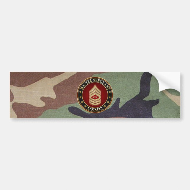 Pegatina Para Coche Marines de EE.UU.: Sargento mayor (USMC MSgt) [3D] (Frente)