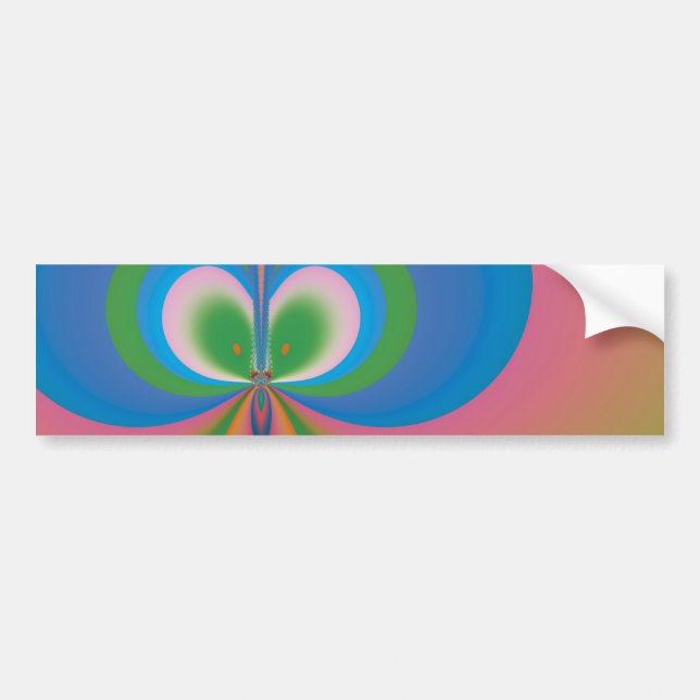 Pegatina Para Coche Mariposa Azul (Frente)
