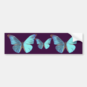 Pegatina Para Coche Mariposa azul iridiscente bonita