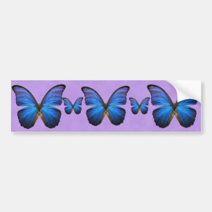 Pegatina Para Coche Mariposa azul magnífica de Morpho