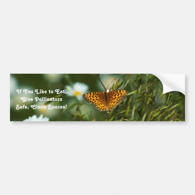 Pegatina Para Coche Mariposa de Fritillary del Pacífico (Frente)