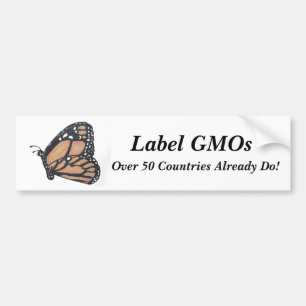 Pegatina Para Coche Mariposa de monarca "etiqueta GMOs "