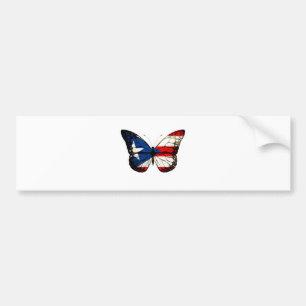 Pegatina Para Coche Mariposa de Puerto Rico