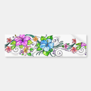 Pegatina Para Coche Mariposa floral