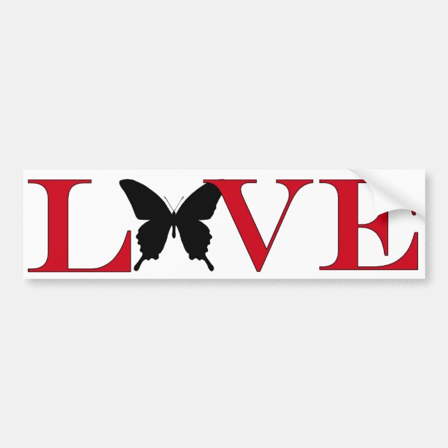 Pegatina Para Coche Mariposa Lover Bumpersticker (Frente)