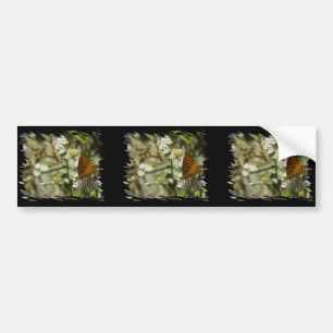 Pegatina Para Coche Mariposa naranja y abeja