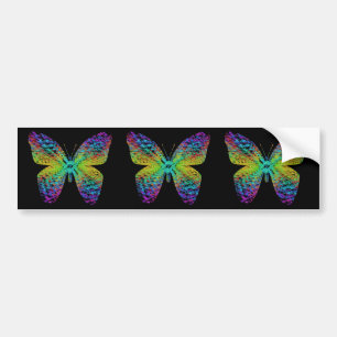 Pegatina Para Coche Mariposa psicodélica
