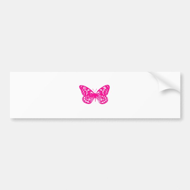 Pegatina Para Coche Mariposa rosa (Frente)