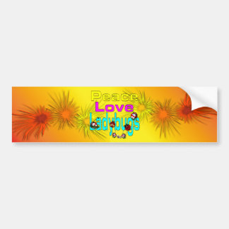 Pegatina Para Coche Mariquitas del amor de la paz