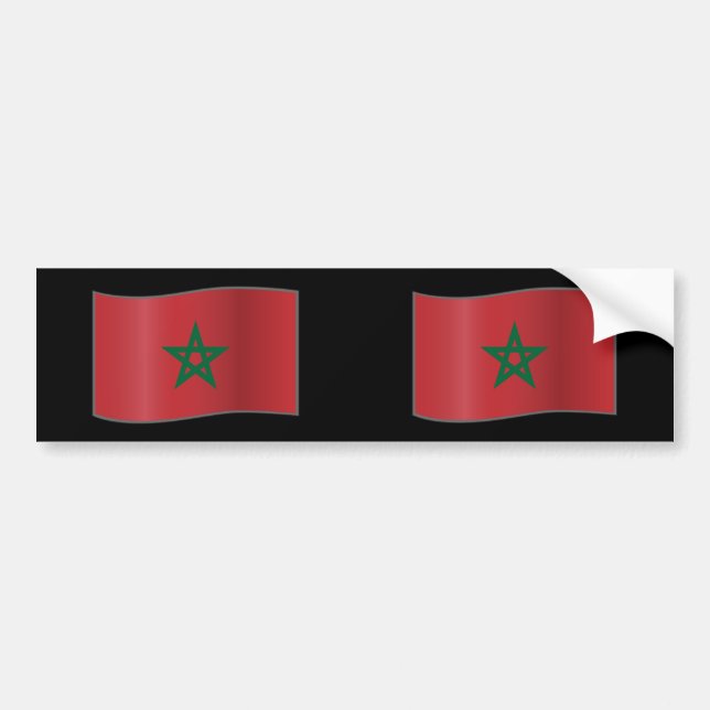 Pegatina Para Coche Marruecos que agita, Marruecos (Frente)