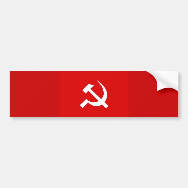 Pegatina Para Coche Martillo y hoz URSS Bumpersticker (Frente)
