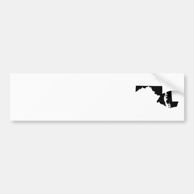 Pegatina Para Coche Maryland en blanco y negro (Frente)