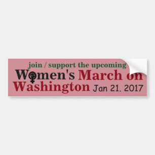 Pegatina Para Coche Marzo de las mujeres en Washington