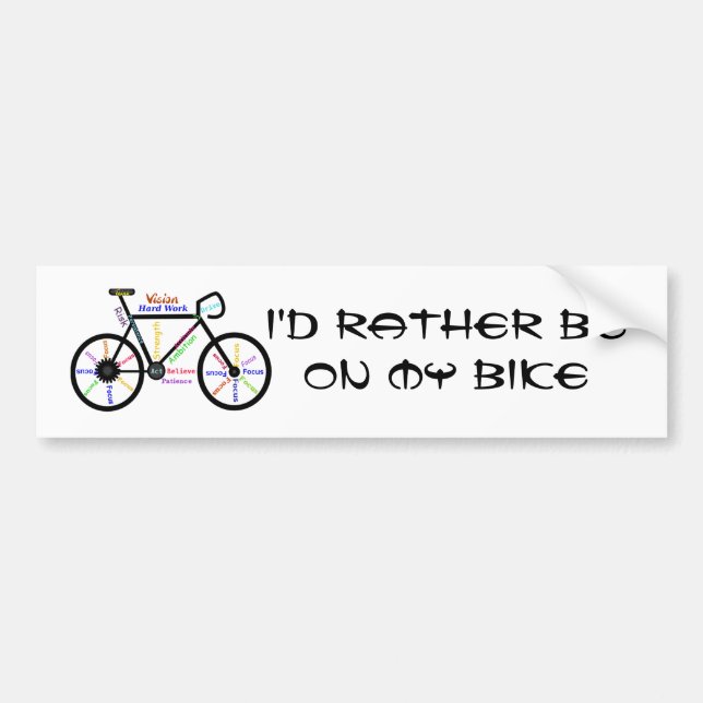 Pegatina Para Coche Más bien estar en bicicleta: ciclismo, ciclismo, c (Frente)