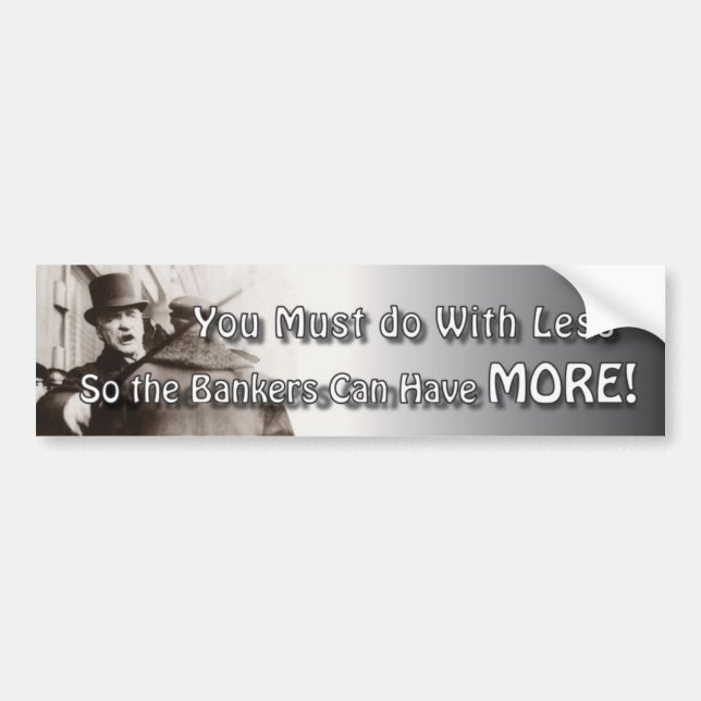 Pegatina Para Coche Más topetón de los banqueros (Frente)