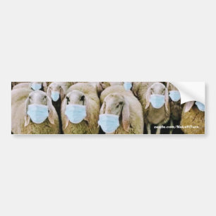 Pegatina Para Coche Máscaras para el uso de las ovejas