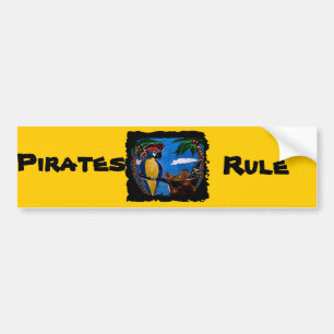 Pegatina Para Coche Mascota del Partido Pirata